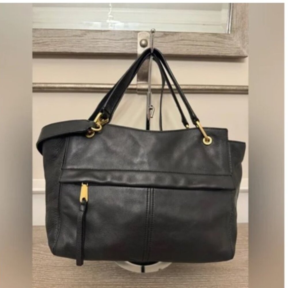 Cole Haan Black Leather Bag, Crossbody Strap